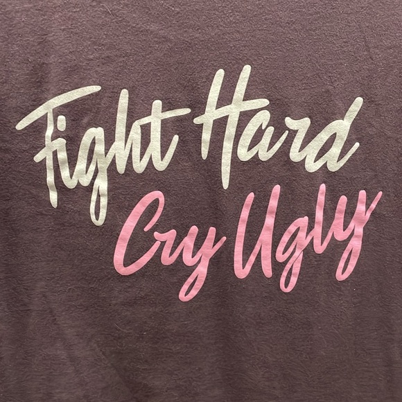Grunt Style Fight Hard Cry Ugly Gray T-Shirt Women’s Size Medium - Picture 2 of 5